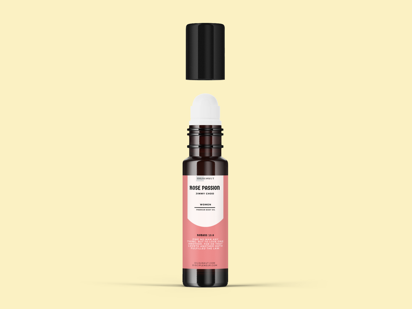 Rose Passion Body Oil | Scented Fragrance & Perfume Oils Wholesale - 1/3 oz - 5 Pack